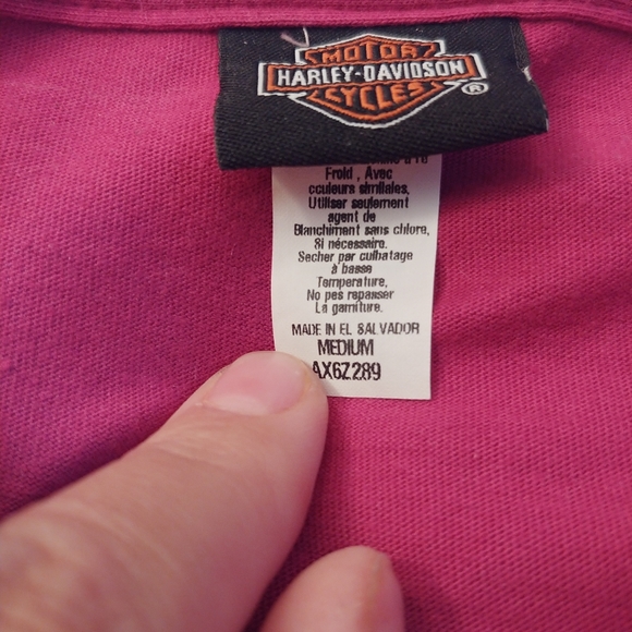 NWO Tags. Harley Davidson tshirt. Size Med. Pink. - Picture 5 of 5